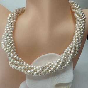 Authentic layered Fresh water baby pearl choker..
